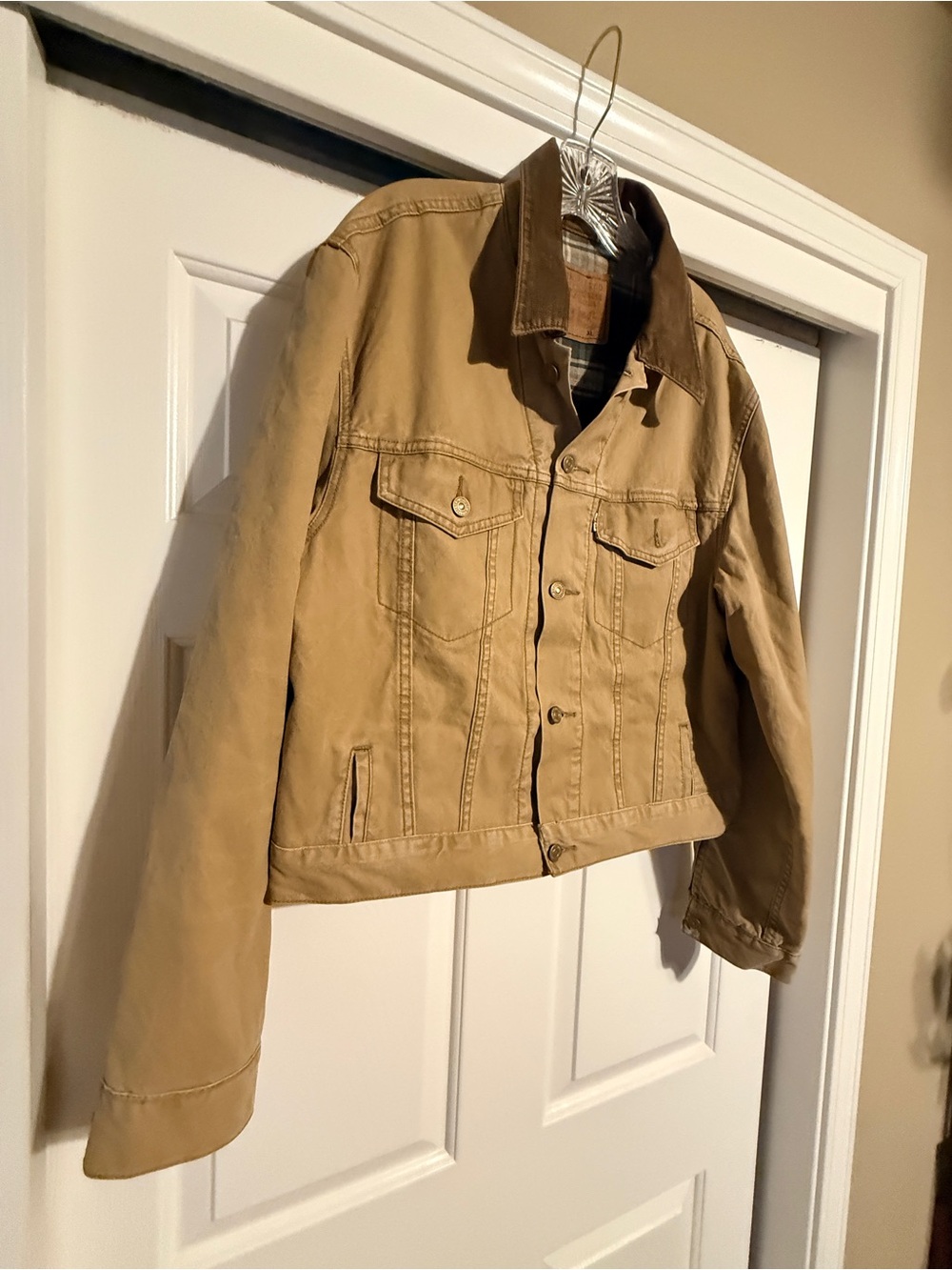 Mens XL Levis Tan Trucker Jacket